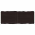 Vidaxl tafelblad natuurlijke rand 160x60x(2-4)cm eikenhout donkerbruin