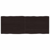 Vidaxl tafelblad natuurlijke rand 160x60x(2-4)cm eikenhout donkerbruin