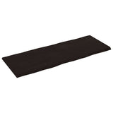 Vidaxl tafelblad natuurlijke rand 160x60x(2-4)cm eikenhout donkerbruin