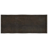 Vidaxl tafelblad natuurlijke rand 160x60x(2-4)cm eikenhout donkerbruin
