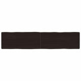 Vidaxl tafelblad natuurlijke rand 180x40x(2-6)cm eikenhout donkerbruin