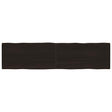 Vidaxl tafelblad natuurlijke rand 200x50x(2-6)cm eikenhout donkerbruin