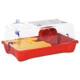 Vidaxl Hamsterkooi 57x33x26 cm Polypropen -Rot