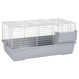 Vidaxl Animal Loft Smalltiere 80x45x39 cm Polypropen und Metallgrau
