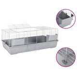 Vidaxl Tier Loft Smalltiere 118x59x46 cm Polypropen Metallgrau