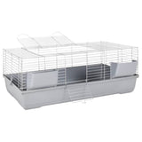 Vidaxl Tier Loft Smalltiere 118x59x46 cm Polypropen Metallgrau