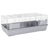 Vidaxl Tier Loft Smalltiere 118x59x46 cm Polypropen Metallgrau