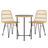 Vidaxl 3-delige tuinset poly rattan