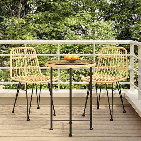 Vidaxl 3-delige tuinset poly rattan