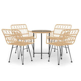 Vidaxl 5-delige tuinset poly rattan