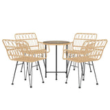 Vidaxl 5-delige tuinset poly rattan