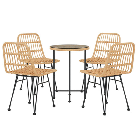 Vidaxl 5-delige tuinset poly rattan