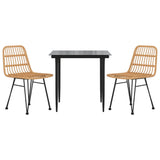 Vidaxl 3-delige tuinset poly rattan