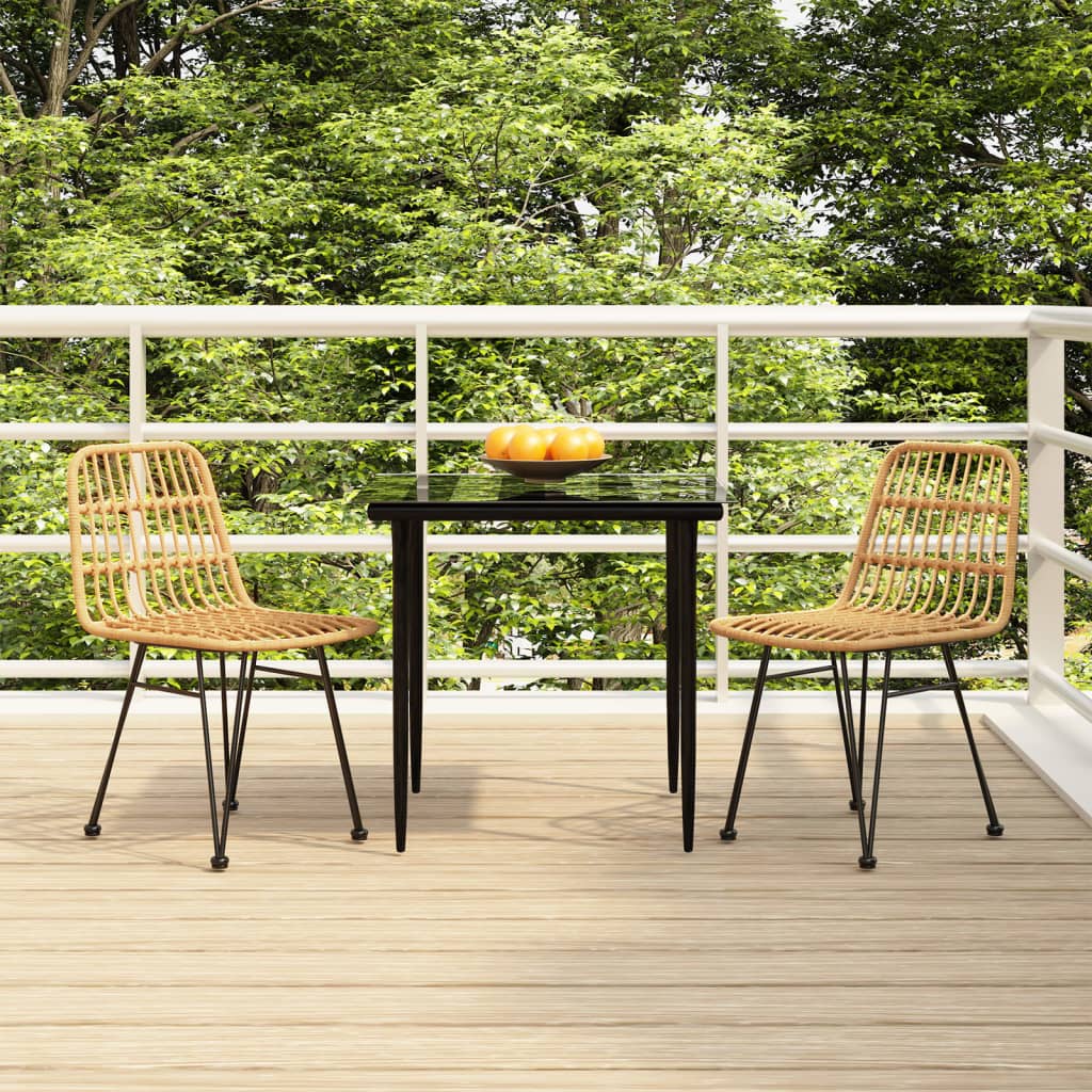 Vidaxl 3-delige tuinset poly rattan