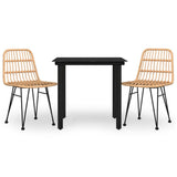 Vidaxl 3-delige tuinset poly rattan