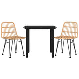 Vidaxl 3-delige tuinset poly rattan