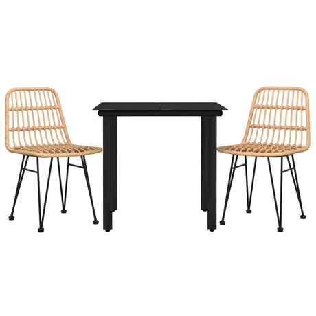 Vidaxl 3-delige tuinset poly rattan