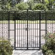 Vidaxl poort 121x8x150 cm smeedijzer zwart