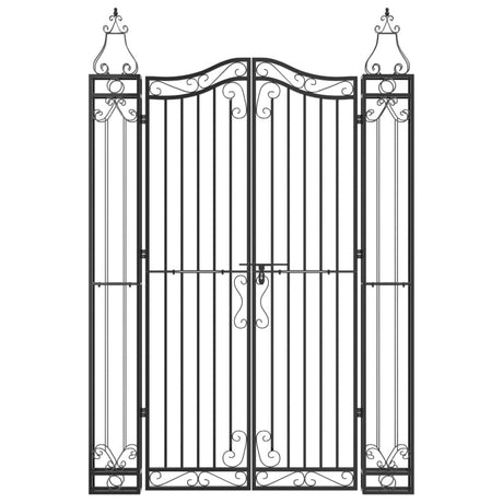 Vidaxx Tor 121x8x180 cm Schmiedeeisen schwarz