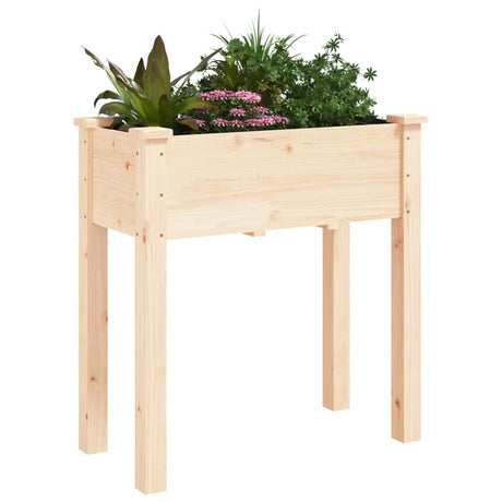 Vidaxx Pflanzgefäß mit Futter 71x37x76 cm aus massivem Kiefernholz