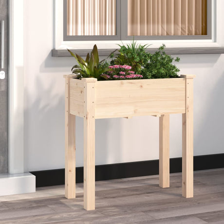 Vidaxx Pflanzgefäß mit Futter 71x37x76 cm aus massivem Kiefernholz