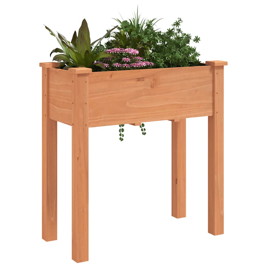 VidaXL Pflanzgefäß mit Futter 71x37x76 cm massives Kiefernholz braun