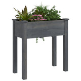 Vidaxx Pflanzgefäß mit Futter 71x37x76 cm massives Kiefernholz grau