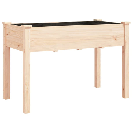 Vidaxx Pflanzgefäß mit Futter 118x59x76 cm aus massivem Kiefernholz