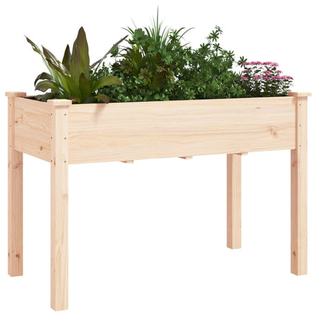 Vidaxx Pflanzgefäß mit Futter 118x59x76 cm aus massivem Kiefernholz