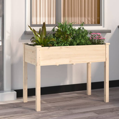 Vidaxx Pflanzgefäß mit Futter 118x59x76 cm aus massivem Kiefernholz