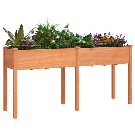 Vidaxx Pflanzgefäß mit Futter 161x45x76 cm massives Kiefernholz braun