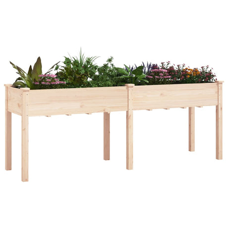 Vidaxx Pflanzgefäß mit Futter 203x53x76 cm aus massivem Kiefernholz