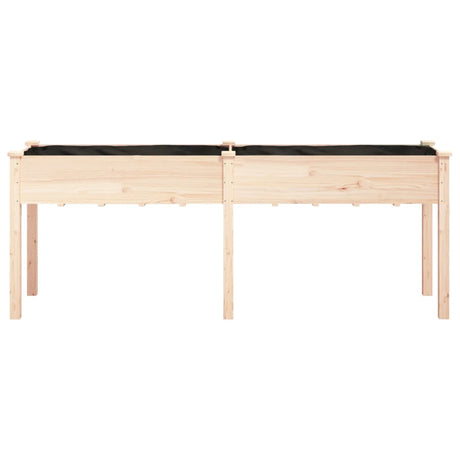Vidaxx Pflanzgefäß mit Futter 203x53x76 cm aus massivem Kiefernholz