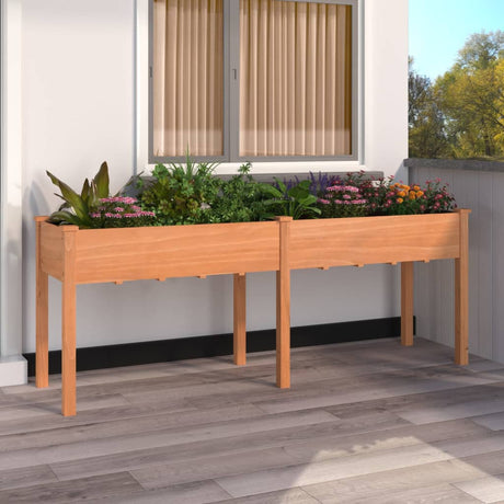 Vidaxx Pflanzgefäß mit Futter 203x53x76 cm massives Kiefernholz braun