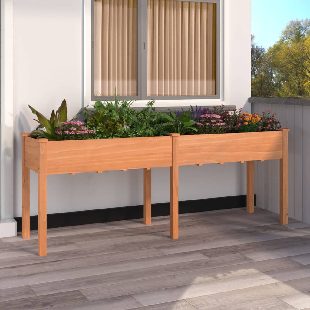 Vidaxx Pflanzgefäß mit Futter 203x53x76 cm massives Kiefernholz braun