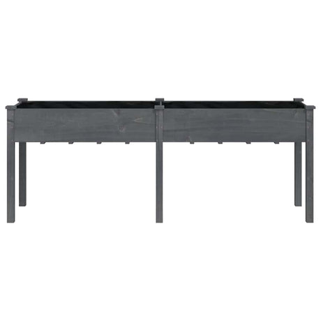 Vidaxx Pflanzgefäß mit Futter 203x53x76 cm massives Kiefernholz grau