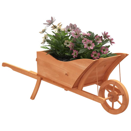 Vidaxx Pflanzschubkarre 128x45,5x43 cm massives Kiefernholz