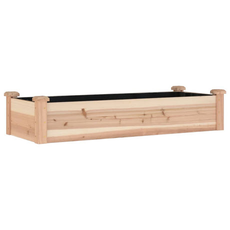 Vidaxx Pflanzgefäß erhöht mit Futter 120x45x25 cm aus massivem Kiefernholz