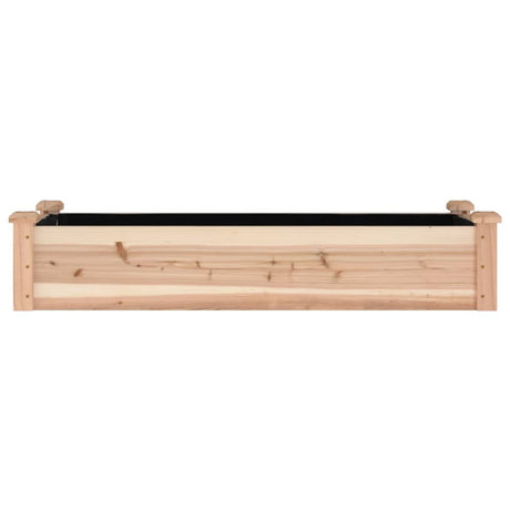 Vidaxx Pflanzgefäß erhöht mit Futter 120x45x25 cm aus massivem Kiefernholz