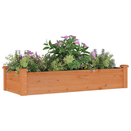 Vidaxx Pflanzgefäß erhöht mit Futter 120x45x25 cm Kiefernholz braun
