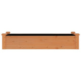 Vidaxx Pflanzgefäß erhöht mit Futter 120x45x25 cm Kiefernholz braun