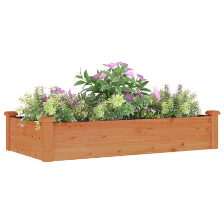 Vidaxx Pflanzgefäß erhöht mit Futter 120x60x25 cm Kiefernholz braun