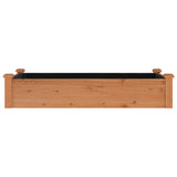 Vidaxx Pflanzgefäß erhöht mit Futter 120x60x25 cm Kiefernholz braun