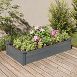 Vidaxx Pflanzgefäß erhöht mit Futter 120x60x25 cm Kieferngrau