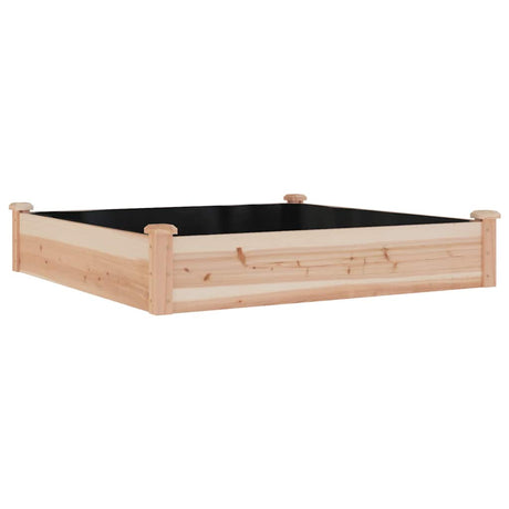VidaXL Pflanzgefäß erhöht mit Futter 120x120x25 cm aus massivem Kiefernholz