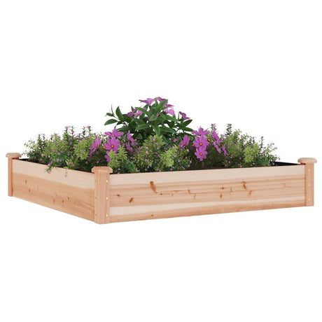 VidaXL Pflanzgefäß erhöht mit Futter 120x120x25 cm aus massivem Kiefernholz