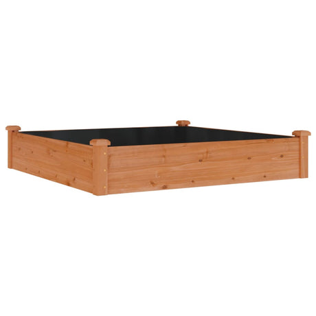Vidaxx Pflanzgefäß erhöht mit Futter 120x120x25 cm Kiefernholz braun