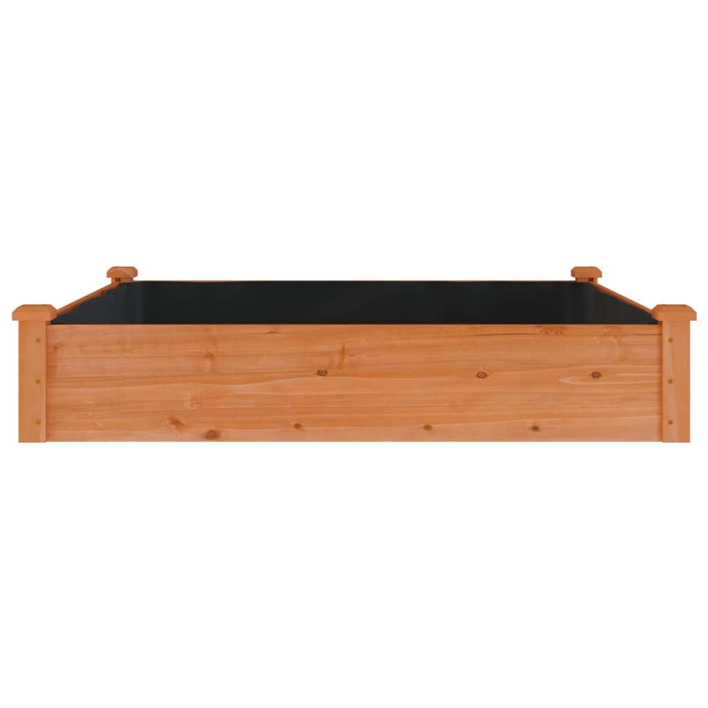Vidaxx Pflanzgefäß erhöht mit Futter 120x120x25 cm Kiefernholz braun