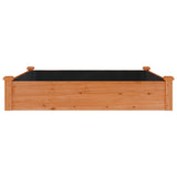 Vidaxx Pflanzgefäß erhöht mit Futter 120x120x25 cm Kiefernholz braun
