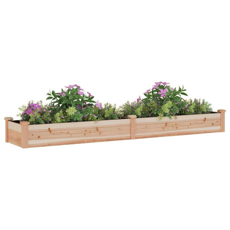 Vidaxx Pflanzgefäß erhöht mit Futter 240x45x25 cm aus massivem Kiefernholz